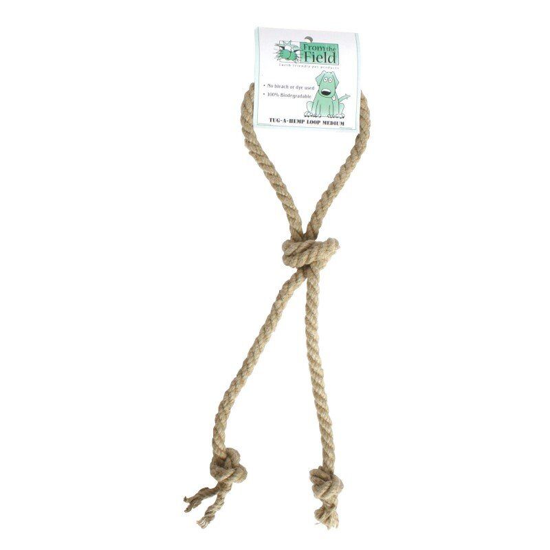 Dog Fetch Toy from Natural Homespun Cotton Rope for Outdoor Fun