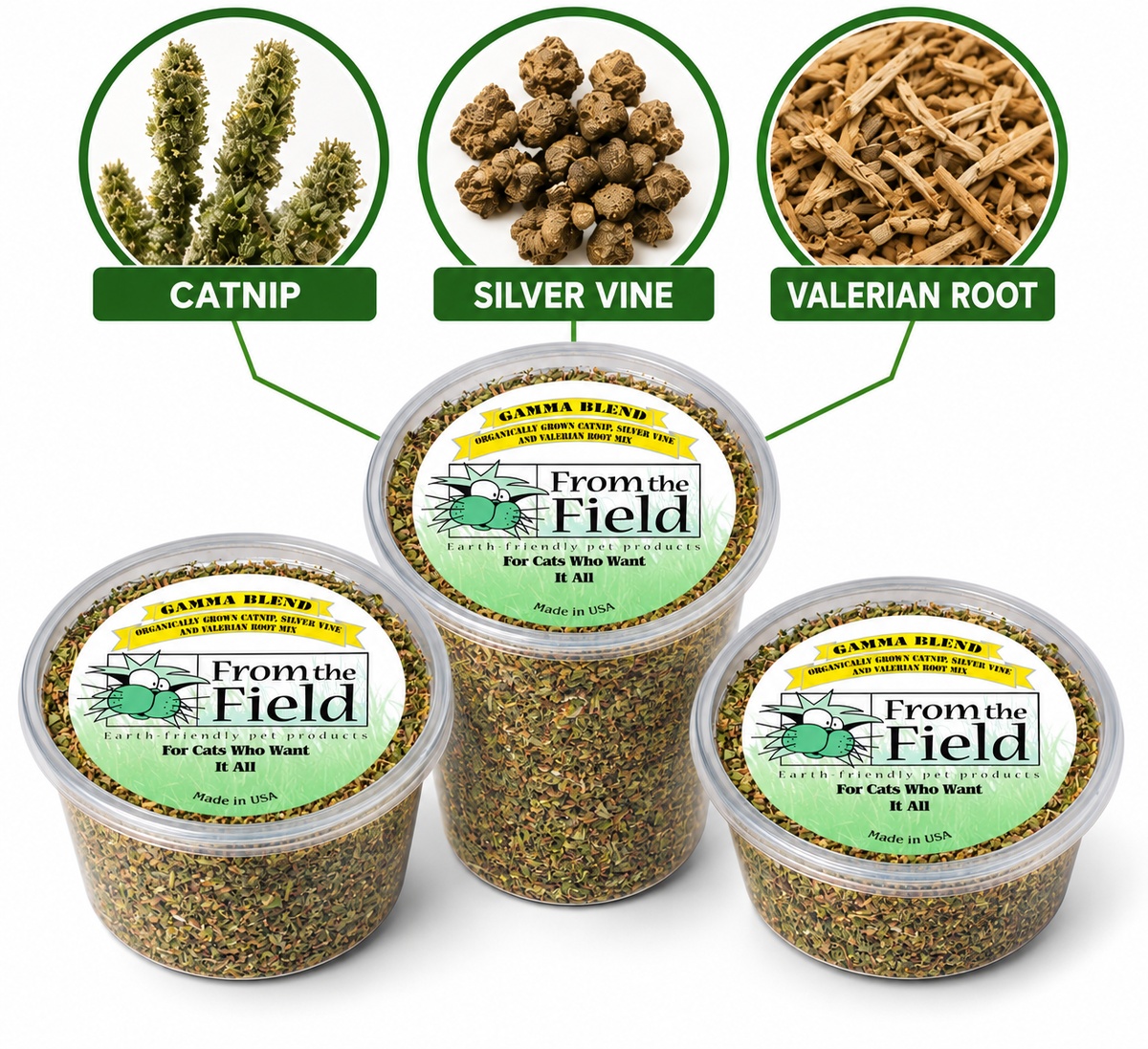 Gamma Blend Catnip with Silver Vine and Valerian Root